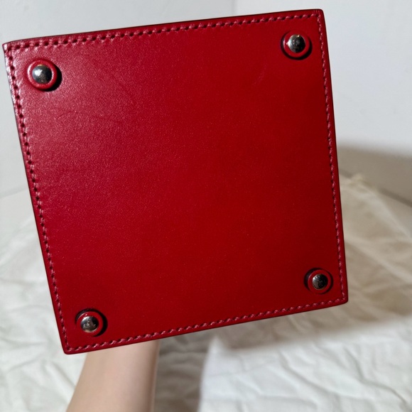 AUTHENTIC Moynat Calfskin Mini Vanity Case Clutch Red - Picture 9 of 16